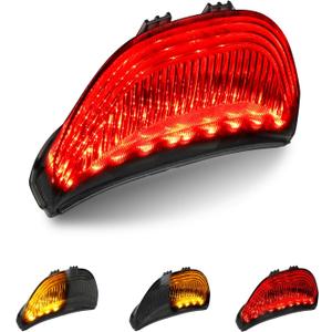 Led Brake Tail Light Smoked Taillights with Turn Signal Compatible with Honda CBR600RR 2003-2006, CBR1000RR 2004-2007