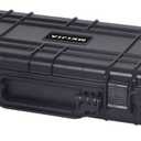 MEIJIA Portable Rolling Waterproof All Weather Hard Rifle Case,Gun case with Wheels,Customizable Fit Foam Included,Fit for Rifle,Guns,Shotguns, Airsoft Gun (44.37"x15.98"x6.1", Black)