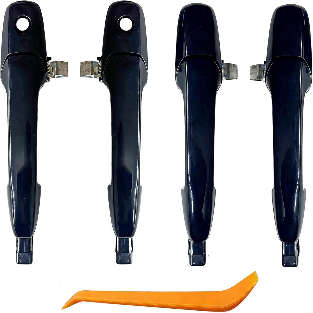 4 Pcs Exterior Door Handle Front &Rear Driver and Passenger Side Compatible with Mazda 3 2004-2009, for Mazda 6 2003-2008, CX-9 2007-2015, CX-7 2007-2012, CX-9 2007-2015 RX-8 2004-2008