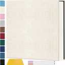 Zesthouse Large 18In Photo Album Self Adhesive 60 Pages, Scrapbook Albums with Sticky Page Holds 10x12 & 8x10 & 5X7 & 4x6 Pictures, DIY Photo Book Ideal Gift for Family Wedding Baby (Beige)