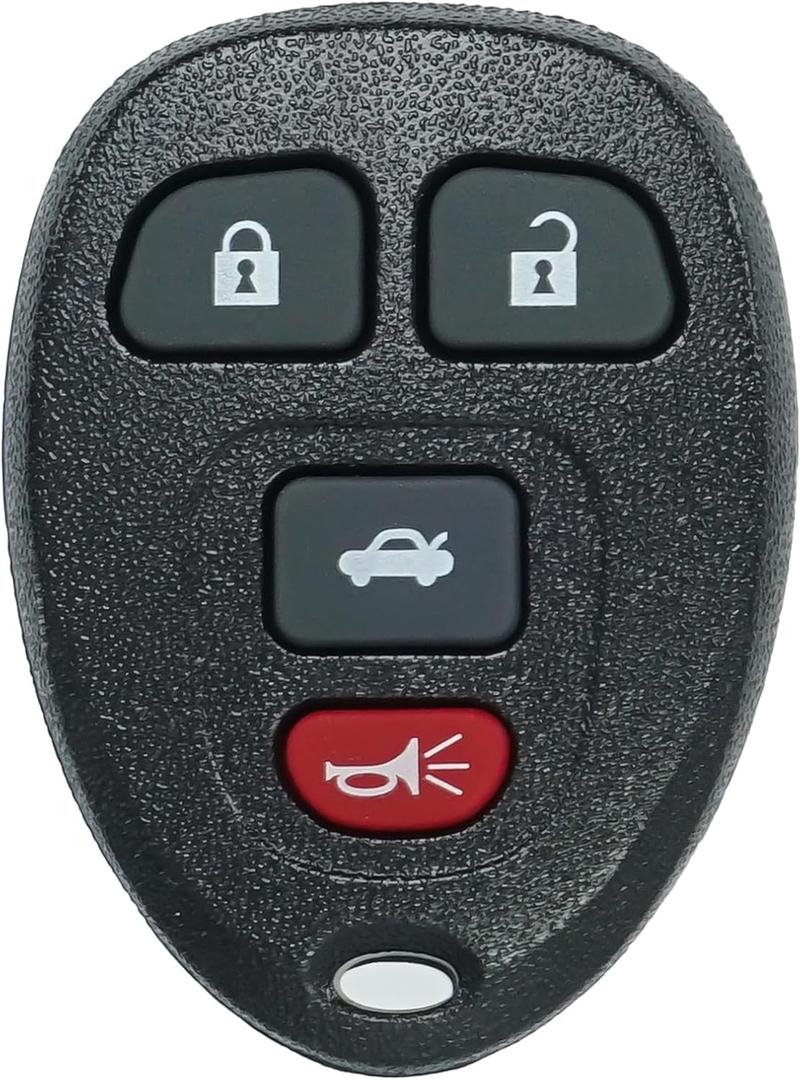 Key Fob Replacement Fits for Chevy Impala 2006 2007 2008 2009 2010 2011 2012 2013 2014 2015 2016 Monte Carlo Equinox Buick Lucerne Cadillac DTS Keyless Entry Remote Control OUC60221 OUC60270 (Four Button)
