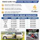 EcoNour Window Shades for Side Windows (Pack of 2) | Sun Shade for Car Heat and UV Protection | Adjustable Elastic Fabric Baby Car Shade | Rear Side Window Sun Shade Accessories (Large 21"x36")