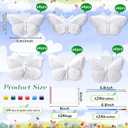 Foilswirl 24 Set Butterfly Ceramic to Paint Spring Butterfly DIY Painting Kit Paint Your Own Crafts Unpainted Figurines Decor with Brushes Acrylic Bags for Spring Decor Party Favor Gifts