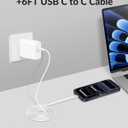 70W USB C Fast Charger for iPhone 17/Air/16/15 Pro Max, Type C Charger Block & 240W 6FT Cable - PD 3.0 Super Fast Charging for MacBook Air/Pro M2/M1, iPad Pro 13/12.9/11 inch, iPad 10th, Air 7/6, Mini