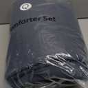 WRENSONGE Queen Quilt-3 Pieces Lightweight Bedspreads Blue Grey Queen Size Quilt Bedding Set for All Seasons, Soft Summer Coverlet with 2 Pillow Shams Suitable for Bed, Couch (Full/Queen (90"x 94"))