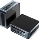 Mini PC AMD Ryzen 5 5600H - 6C/12T Up to 4.2GHz, 16GB DDR4 RAM 512GB NVMe SSD, Triple 4K@60Hz Displays (HDMI*2 + Type-C), WiFi 6/BT 5.2/LAN, Mini Desktop Computer VESA/Office/Gaming/Home