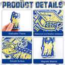 Gilprop 37 Pcs Graduation Car Magnets Decorations Graduation Cruise Door Magnets, Class of 2026 Car Stickers Congrats Grad Magnetic Sticker for Carnival Party Garage Fridge(Multiple Size, Blue Gold)