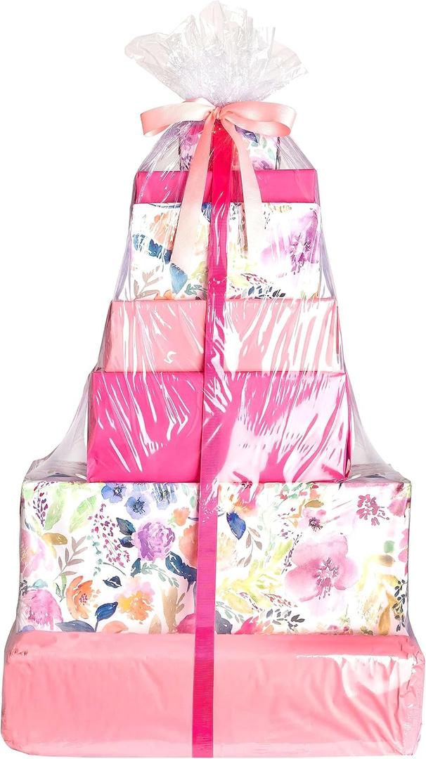 Purple Q Crafts Jumbo Shrink Wrap 40"x50" 5 Pack Basket Bags for Gift Baskets Clear Cellophane PVC Shrink Bags