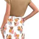 AUSELILY Women's Summer Dress 2026 Short Sleeve Tshirt Drawstring Waist Beach Cover up Casual Mini Short Dresses with Pockets (XL)