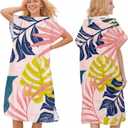 Quick Dry Surf Poncho Changing Towel Robe Hoodie for Men Women,Swimming Beach Surfing Diving Home Hot Springs BathingAdult-M
