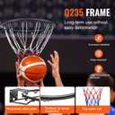 VEVOR Basketball Hoop, 44 54 Inchs PC Backboard Wall Mounted, Basketball Portable Hoop & Goal, Indoor & Outdoor with Hand-Crank Adjustment, Classic Basketball Court, Teens, Adults, Schools, Parks