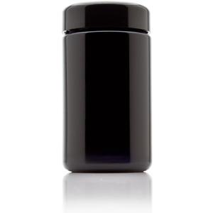 Infinity Jars Tall Screw Top Jar 200 Ml (6.7 fl oz), UV Black Glass Airtight Smell-Proof Container for Coffee, Tea, Dried Goods, Refillable Tall Jar for Long-Term Kitchen Storage