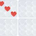 Yookat 4 Pieces Heart Resin Silicone Molds Epoxy Resin Heart Molds Silicone Heart Shaped Resin Molds for Valentines DIY Craft (4)