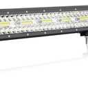 AUXTINGS 42 inch LED Light Bar, 300W Triple Row Spot Flood Beam Off Road Driving Light, Waterproof Led Fog Lights for 12V 24V Car Vehicle 4X4 4WD UTV SUV Truck Tractor Trailer