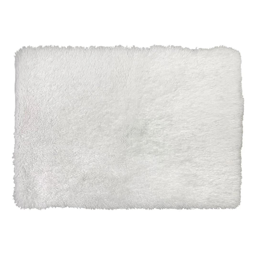 Faux Rug, White, 46"x68"