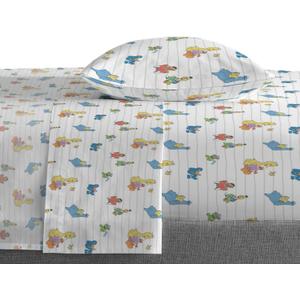 Saturday Park Sesame Street Twin Sheet Set - Elmo and Cookie 3 Piece 100% Organic Cotton Sheets with Pillow Cover - GOTS & Oeko-TEX Certified