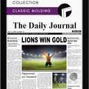 Americanflat 11x22 Newspaper Frame with Polished Plexiglass - Display for Assorted Media Articles - Signature Collection - Modern Picture Frame for Wall Display - Black