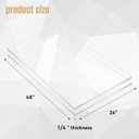WEWLINE 2448" Plexiglass Sheets 2-Pack 1/4" (6mm) Thick, Acrylic Sheets for Heavy Duty DIY Projects, Protective Barriers, Crafts, Indoor/Outdoor Use