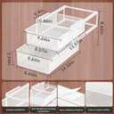 Underwear Drawer Organizer for Closet, Hanging Pull-Out Bra Sock Lingerie Storage Basket - Double-Layer Mesh Undergarment Organizer, Multifunctional Space-Saving Wardrobe Organizer for Bedroom