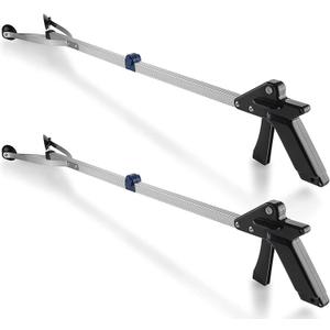 Reacher Grabber Tool - (2-Pack) - Gripping Device - Lightweight Durable Folding Claw Extends Arm Reach to 32 Inches Ideal Indoor and Outdoor Reaching Mobility Aid and Trash Grabber Picker Upper Tool