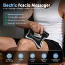 Heated Muscle Scraper Tool with Pulse, Vibration & Heat, Muscle Scraper Tool for Deep Tissue Myofascial Release, Gua Sha Massage Tool for Muscle Pain Relief & Full Body Relaxation (Black)