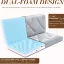 MABOZOO Foldable 6'' Full Size Futon Mattress, Dual-Sided Foam Design Sleeper Sofa Bed with Zipper Connection, Memory Foam Floor Mattress Fits Futon Frames (Frame Not Included), 71*52*6 nch