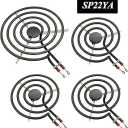 AMI PARTS SP22YA Electric Range Burner Element Unit Set Replacement Fit for GE Hotpoint Roper Kenmore Range Stoves (1 x WB30X253 8" & 3 x WB30X254 6")