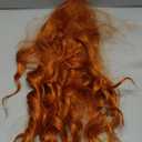 NAYOO Long Wavy Orange Wigs for Women - 26'' Long Ginger Wig, Natural Looking Orange Wavy Wigs, Easy to Put Ginger Curly wig, Heat Resistant Synthetic Cosplay Halloween Daily Wear Wig