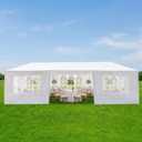 10x30 Canopy Tent Party Tent with 7 Sidewalls, White
