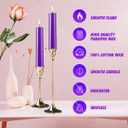 NIKY 10 inch Taper Candles Set of 12 Unscented Dripless Candlesticks 8 Hours Long Burning for Home Decoration Wedding Parties and Special Occasion Purple