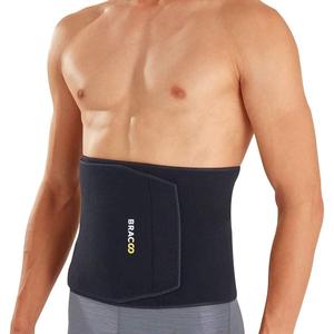 Bracoo Waist Trimmer Sweat Band for Women & Men, Sauna Belt for Lower Belly Fat, Adjustable Stomach Wrap for Workout, SE22, Black S-M