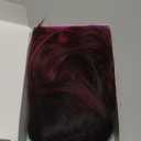 AISI HAIR Omber Burgundy Wig with Bangs Long Wavy Synthetic Wig for Women with Daily Party Use