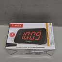 Timex Alarm Clock with Large Display and 5W USB Charging Port, Digital Alarm Clock for Bedroom Includes 100-240V Universal Power Adapter (T1120B-Black)
