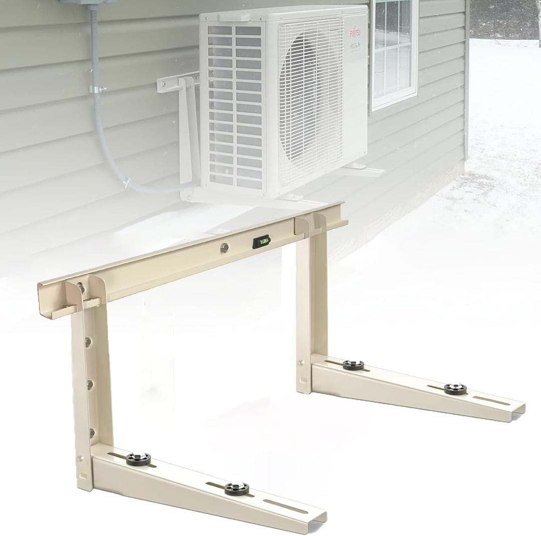 Outdoor Wall Mounting Bracket,Support up to 265Lbs,9000-18000 Btu Condenser, for Hanging Ductless Mini Split Air Conditioner Heat Pump Systems,Split HVAC Installation Kit (Medium)