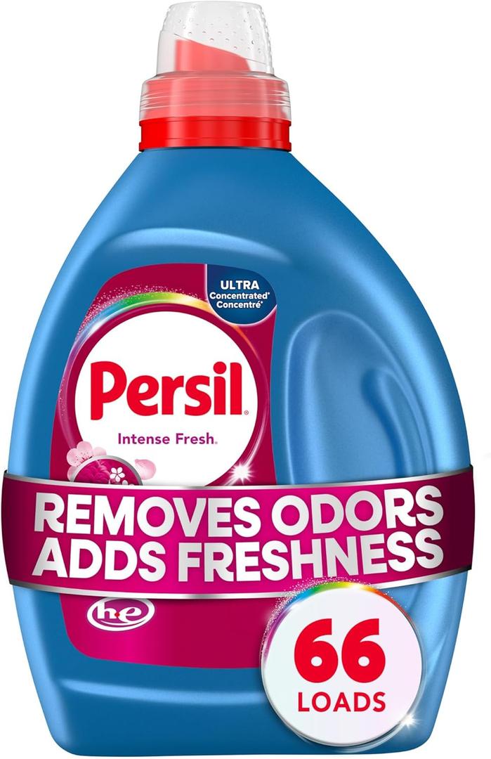 Persil Intense Fresh Everyday Clean Laundry Detergent Liquid, 50 Fl Oz, 66 Loads, Ultra Concentrated Laundry Soap, Deep Cleaning & Lasting Freshness, All Water Temperatures, HE Safe