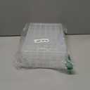 2 Pack Plastic Organizer Container Box, 36 Grids Clear Plastic Parts Organizer Box, for Beads, Art DIY, Crafts, Jewelry, Fishing Tackle with Label Stickers