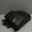 Eyliden Commercial Angle Broom and Dustpan Combo, with Long Handle, Lobby Dust Pan Sweep Set for Outdoor Garages Courtyard Sidewalks Decks Indoor Home Kitchen Room Office (Black Broom+Dustpan)