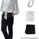Okkotsu Yuta Costume Cosplay Yuta Uniform Suit Ring Outfit Full Set (Medium)