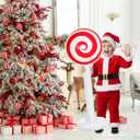 2 Pcs Christmas Inflatable Outdoor Decorations 4 FT Christmas Candy Inflatable Column Decoration for Winter Xmas Lawn Yard Garden Home Decor