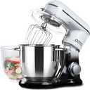 Kitchen in the box Stand Mixer, 5QT + 4.5QT Two bowls Electric Food Mixer, Lightweight Kitchen Mixer for Daily Use with Egg Whisk, Dough Hook, Flat Beater (Gradient Black) 