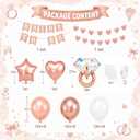 Bridal Shower Decorations Rose Gold White Bride To Be Balloon Set, 12-Inch, 18-Inch