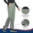 Cherokee Women's Scrub Pants Mid Rise Straight Leg Pull-on Cargo Pant with 6 Pockets & 2-Way Stretch Fabric - WW170 (Olive)