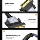 Capshi HDMI A to DVI Adapter Cable 6FT, High-Speed Gold-Plated Plug and Play Bi-Directional Nylon Braid 1080p, DVI to HDMI Adapter for Televison/Monitor/Video Card/Graphics Card (6feet)