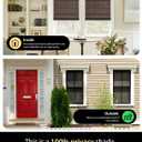 UNISHADES Cordless Bamboo Roman Shades for Windows, Blinds Size (32.5" W 64" H) Colour (BDP-Espresso)