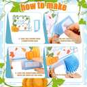 Liliful 12 Pcs Thanksgiving Little Pumpkin Baby Shower Decorations Honeycomb Table Centerpieces Fall Pumpkin Gender Reveal Party Decor for Girl Boy Table Autumn Birthday Party Supplies(Blue)