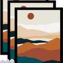 Black 14x18 Picture Frame Set of 3, High Transparent Frame for 14 By 18 Photo Collage Canvas Poster Size Wall Mount and Tabletop Horizontally Vertically (Black, 14 x 18 inches)