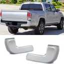 MIC Rear Bumper End Caps Set Compatible with 2016-2023 Tacoma w/o Parking Sensors Holes Replacement for TO1104131,5215604020,TO1105131,5215504020 (1D6 Silver Sky)