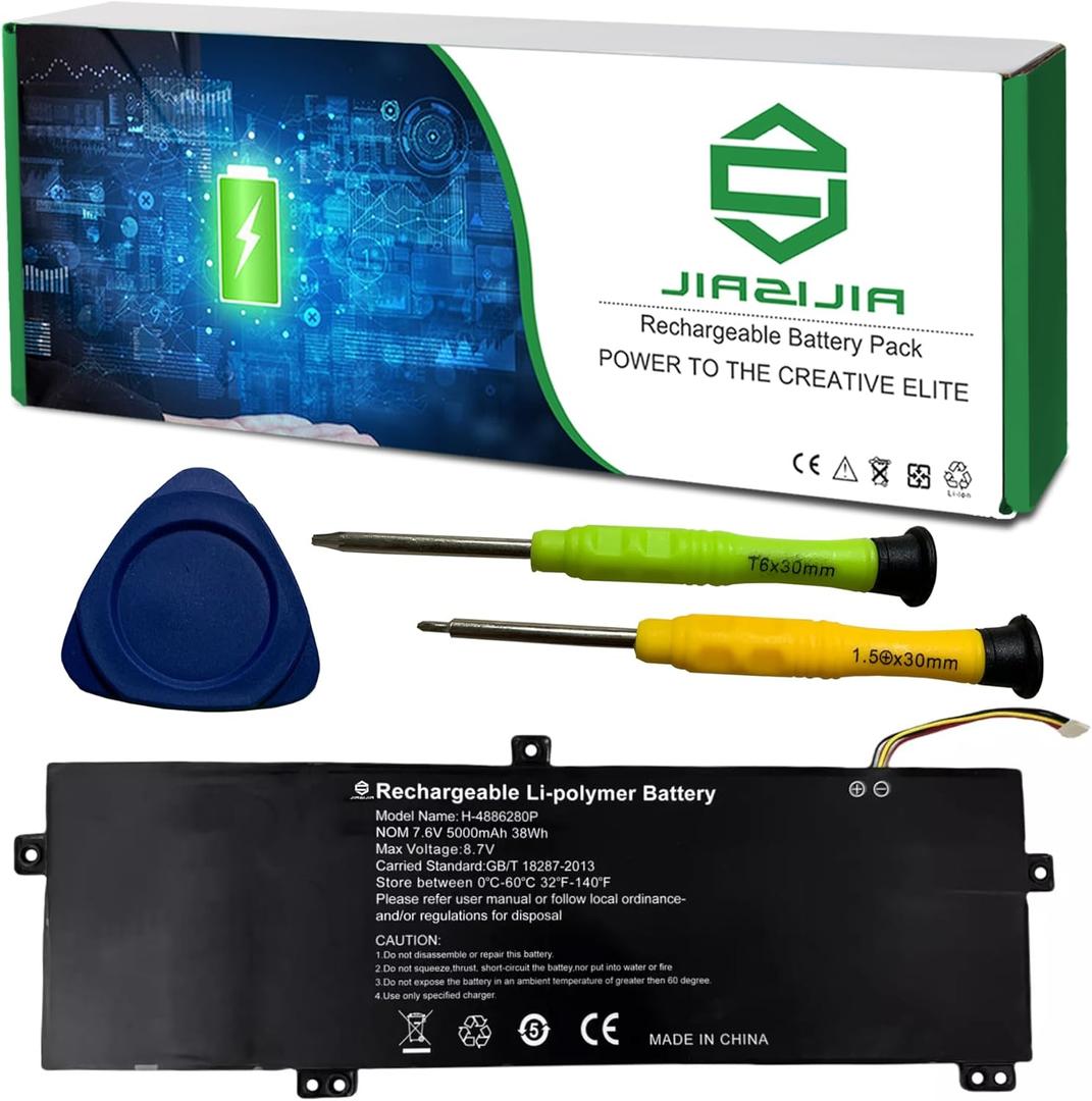 H-4886280P Laptop Battery Replacement for Gateway GWTN156 GWTN156-11BK Series Notebook U3576127PV-2S1P Black 7.6V 38Wh 5000mAh