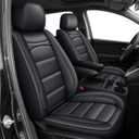 Car Seat Covers Fit for Honda Odyssey 2018-2025, 8 Seats Faux Leather Automotive Seat Protector Waterproof and Wear Resistant Seat Cover Airbag Compatible(8 Seat Black)