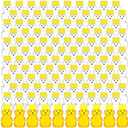 Patelai 120 Pcs Plastic Honey Bear Bottle Bear Shape Clear Honey Containers Empty Dispenser with Yellow Lid Jars Cup to Store Dispense Holiday Baby Shower Gifts(240ml/8oz)